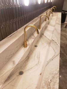 Quartz Windsor Brass Satin Ridge Cambria